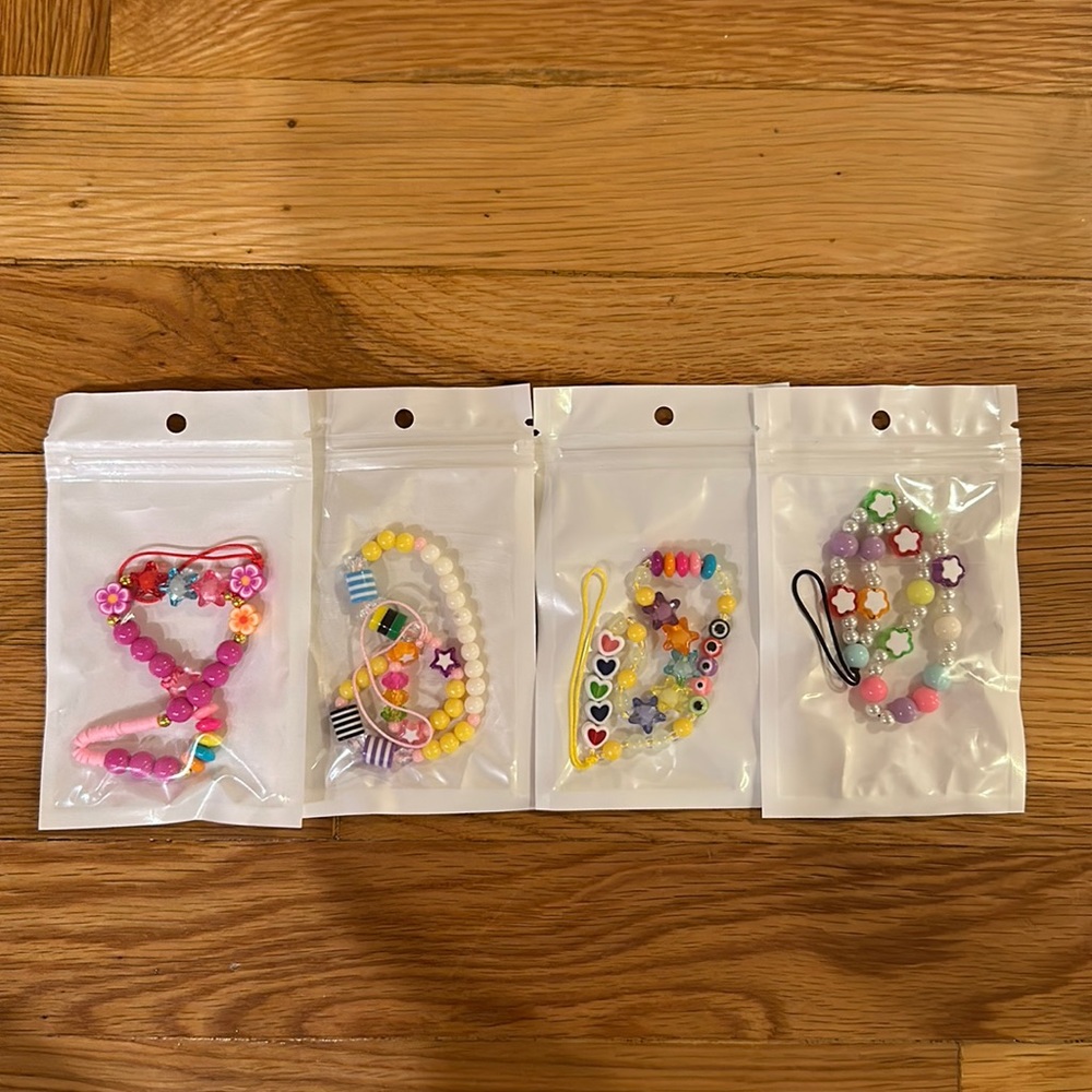 NWT beaded phone lanyard pack of 4
